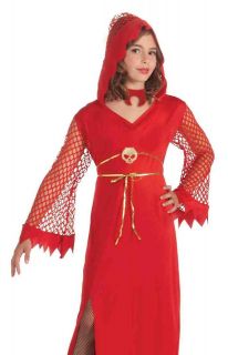 Girls Gothic Devil Dress Outfit Kids Halloween Costume