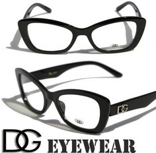 DG Womens Cat Eye Fashion RX Eye glasses Clear Lens Frame Sexy Nerd 