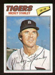 Mickey Stanley #533 signed autograph auto 1977 Topps Baseball Trading 