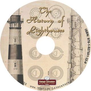 History of Lighthouses {Antique Books, Photographs and Plans} on CD