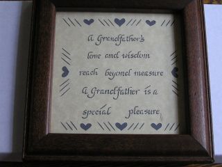Designs With Scissors 1987 A GRANDFATHERS LOVE Framed RW 
