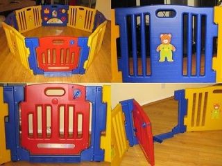   KIDS BABY CHILD PLAYPEN 8 PANELS PLAYZONE LITTLE SECURITY SAFETY YARD