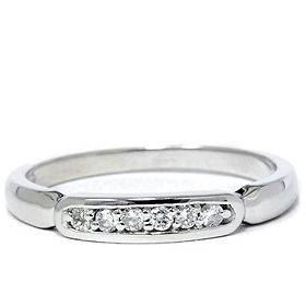 14K White Gold Ring .10CT Geniune Natural Diamond Anniversary Wedding 