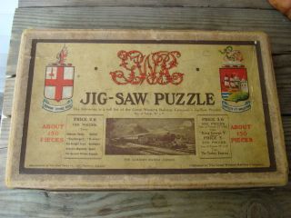 Vintage GWR Wood Jigsaw Puzzle Chad Valley Cornish Riviera Express+ 