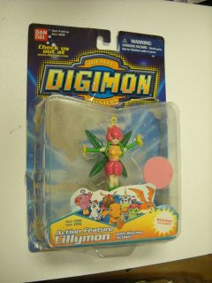 Digimon Action Feature LILLYMON 3 figure mint on card Bandai US 