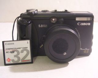 Canon PowerShot G5 5.0 MP Digital Camera + 32 MB Memory Card