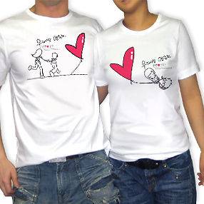 Funny custom t shirts for couple(1sett​wo T shirts)/B1