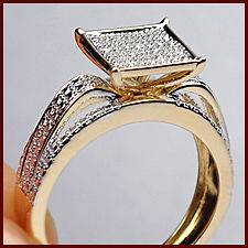   Gold 925 Sterling Silver 0.30 ct Diamond Ladies Cheap Engagement Ring