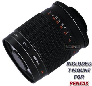 BOWER 500mm Telephoto Mirror Lens for Pentax K20D K200D K2000 K10D
