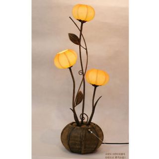   Yellow Paper Sphere Shade Lampshade Designer Floor Table Art Deco Lamp