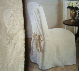 Dining Room Chair Slip Covers Fits UpTo 42 Tall SURE FIT Champagne 