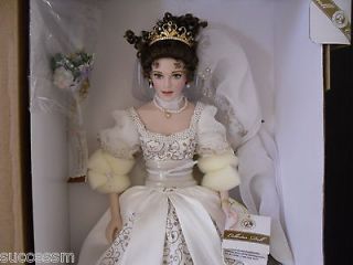   Faberge Natalia Porcelain Spring Bride Doll Pristine Condition NEW