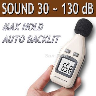 Digital Sound Noise Level Meter 30~130dB Decibel Pressure Tester LCD 