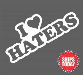 Heart Haters v4 Sticker Decal   DGK Car Hate Honda Evo Funny JDM 