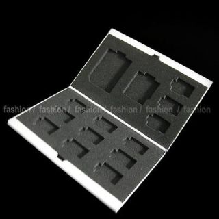 hot sale silver digital sd/sim/tf aluminium card case holder