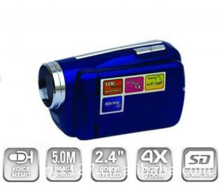 Mini Kids DV Camcorder 12MP 4xZoom 1.8 LCD Video Camera gift Blue