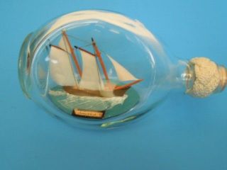   Cup Ship In A Bottle America Haig Pinch Dimple Bottle Made In England