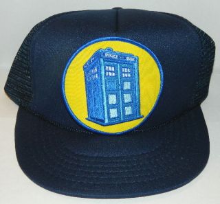 Doctor Who British TV Series Tardis Image Patch Baseball Hat, NEW 
