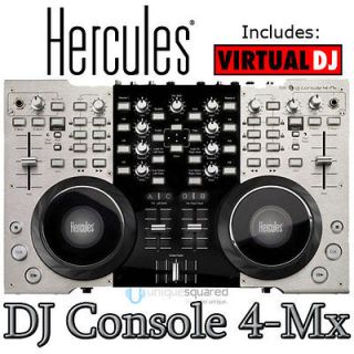 Hercules 4 Mx USB DJ Controller w/ Carry Bag+Virtual DJ FREE NEXT DAY 