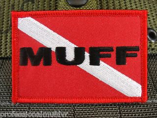 ill Gear MUFF DIVER Velcro Patch SWAT BLACK OPS Scuba Diving Cave 