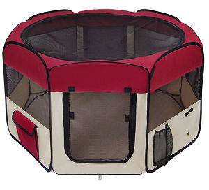    Medium 2 Door Pet Playpen Exercise Kennel Puppy Dog Crate Soft Tent