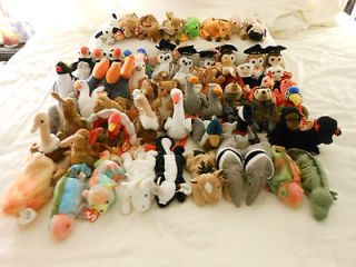   Original TY Beanie Babies Old Bears Retired Rare Dogs Cats Etc 50