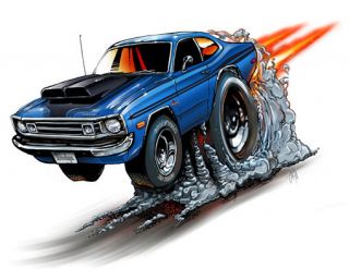 1972 Dodge Demon Muscle Car Cartoon Auto T SHIRT #9254