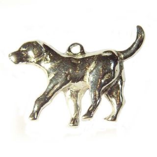 Labrador Dog Charm 3D Sterling Silver Charms Retriever