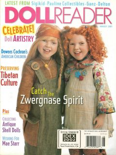 Doll Reader August 2001 Magazine ~ Dolls Doll Collecting Sigikid 