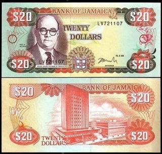 Jamaica   20 Dollars 1999 UNC