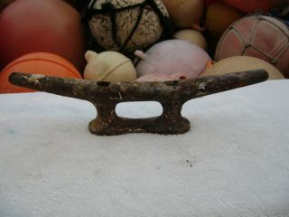 HUGE RUSTY 12 OLD SHIP BOAT DOCK CLEAT CHOCK DECOR (#228)