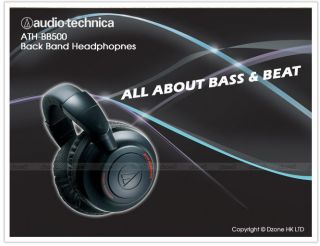 New Audio Technica ATH BB500 Back Band Headphones Black BK ATHBB500 