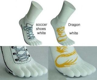   cut ankle toe socks 4pairs   dragon pattern 2, soccer shoes design 2