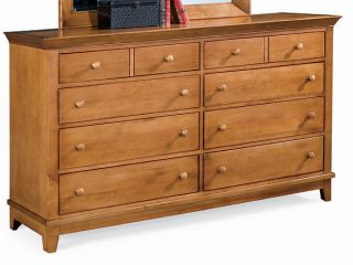 Maple 8 Drawer Dresser Chest of Drawers