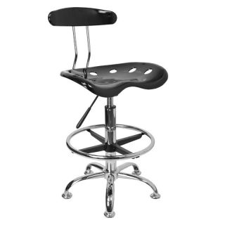   bar stool stationary chrome swivel chair height drafting tractor seat