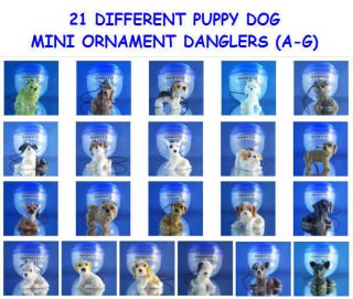   PUPPY DOG PUPPIES (A G) ORNAMENT CELL PHONE DANGLERS YOU PICK