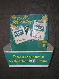 Vintage Kool Cigarettes Tin Counter Top Store Display Mad Men 