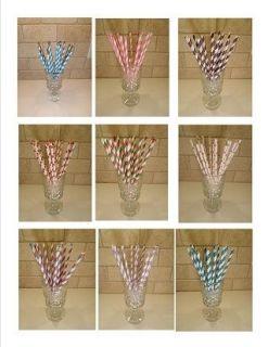 15 Colorful Paper Drinking Straws Biodegradable in Twenty NEW Colors 