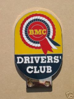 BMC DRIVERS CLUB CAR BADGE MG MINI COMMERCIAL TRACTOR