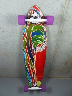 Globe Longboard Skateboard Wave Complete w/ Orangatang Stimulus Purp 