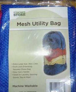 MESH UTILITY LAUNDRY BAG 4 COLORS TO CHOOSE FROM RED GREEN BLUE 