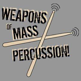   Weapons of Mass Percussion Music Drummer Drumsticks Rock Tee T Shirt