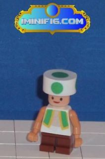 Custom LEGO Super Mario game figure Toad (green)