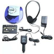   40sec Portable CD Player, Car kit,AC and Cassette Adapter ~Purple