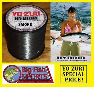 YO ZURI HYBRID Fluorocarbon Fishing Line 20lb/600yd SMOKE NEW