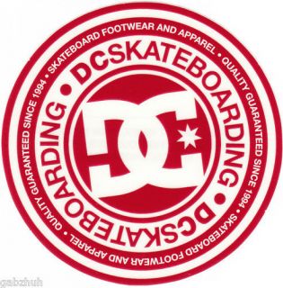 DC Skateboards&Sh​oes Round Sticker, Red Rob Dyrdek