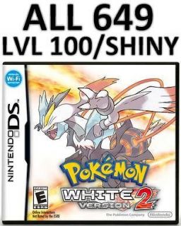   White Version 2 All 649 Event Shiny DS Lite DSi 3DS XL Game Unlocked