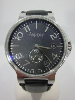 ASPREY NO 8 AUTOMATIC STAINLESS STEEL WATCH