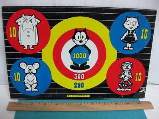   METAL LIDO TOY, FELIX THE CAT DART BOARD WITH FOLDOUT STAND ON BACK