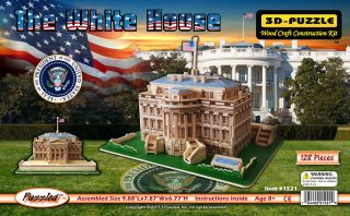 The White House 3D Puzzle Wood Craft Construction Kit